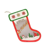 Mačji automobil Viseći ukrašavanje božićne ukrase Creative Luminescentne drvene božićne čarape Poklon