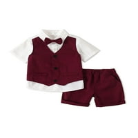 Toddler Baby Boys Gentleman odijelo odjeća haljina s bowtie + set outfits