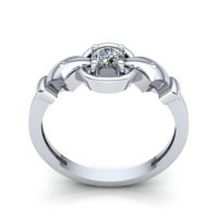 Originalna 0,6CTW okruglica Dijamantna ženska ženska bridalna pasijans godišnjica Angažova prstena od