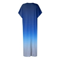 Yubatuo Ljeto Ležerne prilike Casual Boho Gradijentne haljine za žene za žene Crew Crct kratki rukav