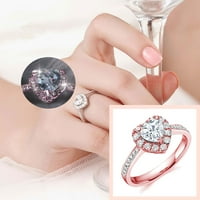 DENGMORE prsten Izvrsni prsten za srce u obliku srca Žene Angažovanje vjenčanog nakita Dodaci poklon