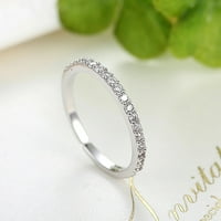 Srebrni podesivi modni modni zirkon Izvrsni nakit Vjenčani prsten za žene