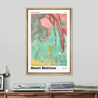 PIXONSINGIGN Framed Canvas Print Wall Art Henri Matisse marokanski vrtni akvarel pastel klasične vintage