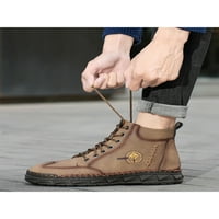 RotoSW Muška tenisice ravne cipele za gležnjeve plišane obloge cipele za hodanje Muški stanovi nepusni