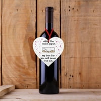 Drveni valentinovo privjesci u obliku srca poklon bo boca za boce crvene vino
