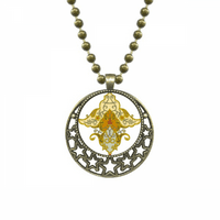 Modern cvjetni barokni uzorak Privjesak zvijezda ogrlica na nakitu