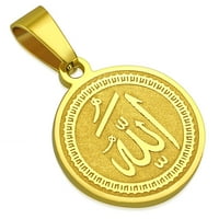 Ogrlica od nehrđajućeg čelika zlatna muslimanska arabična allah privjesak ogrlica, 20