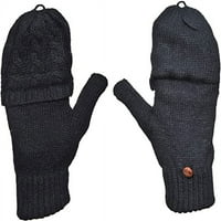 TIANLU Ženske zimske rukavice Topla vuna pletena kamerventne rukavice bez prstiju