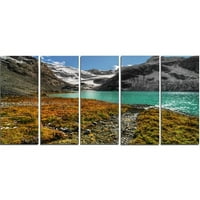 Dizajnerska umjetnost 'Kristalno čisto jezero među planinama fotografskim otiskom na zamotano platno