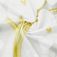 Yubatuo ženski vrhovi ženski modni casual digitalni tisak sa cvijećem i ptičjim kratkim rukavima od