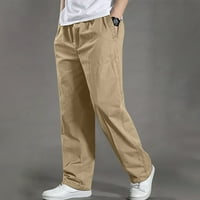 Uorcsa muške hlače traperice trening pune dužine ulični trend muške hlače žute veličine l