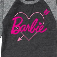 Barbie - Barbie arrow Srčani logo - grafička majica mališana i omladine Raglan