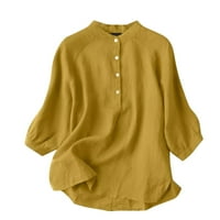 Ženski bluze Ženska punjenje u boji dolje Ležerne prilike labave ženske majice Ženske vrhove