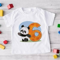 B91XZ dječaci Grafički tees Toddler Boys Girls Ljeto Kratki rukav Panda crtani print Thers Thers The