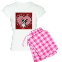Cafepress - Boston terijer Valentine xoxo pidžama - Ženska lagana pidžama