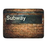 Wall Street New York City metronski znak sa Grunge Vintage Train Program vrata vrata 23.6x
