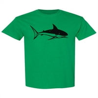 Lijepa morski pas riblji linijski dizajn majica-majica -image by shutterstock, muško mali