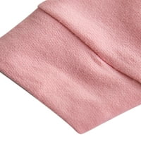 Glookwis toddler životinjski print haljine dukserice za patchwork a-line ruffle dugih rukava ružičasta