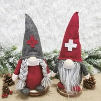 Švedski Božić Santa Claus Tontte Stojeći duga šešir Gnome Plish Doll