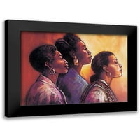 Nepoznati crni moderni uokvireni muzej umjetnički print naslovljen - tri žene