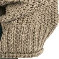 Eyicmarn ženski džemperi Turtleneck casual dugih rukava, pulover pulover pletenim rukavima