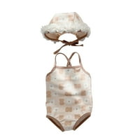 Baby Girl Bikini kupaći kostim ruffle Ispis Set Ljeto Slatka kupaća kupaći kupaći kostim 6- mjeseci