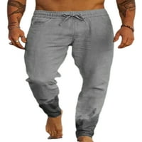 Luxplum muške hlače elastične struke pantalone u boji u boji balenijski dres, casual jogger svijetlo
