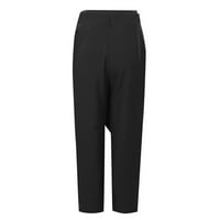 Katalemske radne gaćice za žene džepne čipke Visoke casual komforne labave ženske čvrste hlače Side
