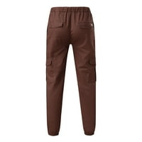 Frehsky Cargo Hlače za muškarce Muške hlače Muške čvrste boje alata s više džepa casual pantalone pantalone
