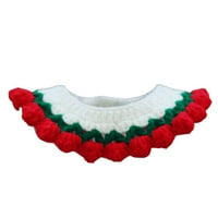 Reheyre Udobna ručno rađena vunena pređa za kućne ljubimce - Oblik Tulip - Crochet šal - pletena ogrlica