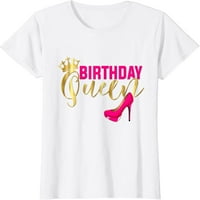 Rođendanska kraljica Poklon Girly Ružičasta cipela Crown Ženska majica