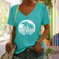 Ženski vrhovi Dressy Ležerne prilike, Žene Havajski majice, Ženska slatka tropska štampa Grafički majica