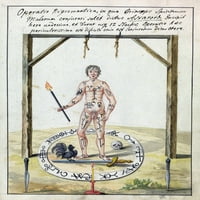 Čarobni krug Ritual, poster 18. stoljeća Ispis naučnog izvora
