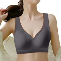 Entyinea podstavljene Bralette za žene Niski potpora Bešimnu pulover Cami Sports Bra Grey XL