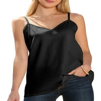 Doublu ženski bez rukava V-izrez Strechy Crepe casual camisole top sa plusom veličine