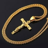 Shangqer muške ogrlice Isus Cross Dansle Anti hrđe od nehrđajućeg čelika Isus Privjesak ogrlica za zabavu