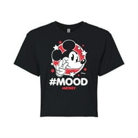 Disney - Mickey Mouse - hashtag raspoloženje - Juniors obrezana pamučna mješavina majica