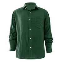 Yubnlvae muška majica Cardigan majica za Manlong SleeveoutDoorloose Modne majice za muškarce Green