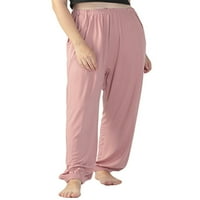 Abtel Women Plus size Pant visoke struk Lounge pantalone sa labavim joga hlače dame vrećice pidžama