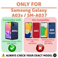 Osobni tanak slučaj kompatibilan za Samsung Galaxy A03S, zaštitnik stakla zaslona ukljn, saconk, rawr