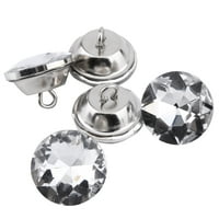 Odjeća Oprema, srebrna boja K Crystal okrugli gumbi za šivanje za šivanje za obrtni obrt nameštaja Otvori