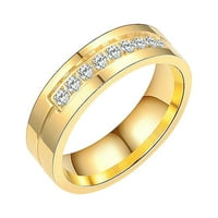 Lroplie prstenovi za žene Djevojke trend nehrđajućeg čelika Diamond Encrustirani ljubitelji čelika Zircon