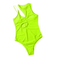 Finelylove ženske kupaće kupaće kolima temmu Tummy prikrivajući sport BRA stil bikini zeleni s