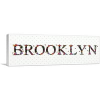 Brooklyn Girls Naziv sobe Dekor platna Art Print - Veličina: 36 12