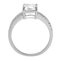 2. CT jastuk Cleani simulirani dijamant 14k bijeli zlatni godišnjica za angažman prsten 9,75
