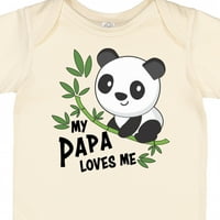 Inktastic moj tata voli mene - slatka panda poklon baby boy ili baby girl bodysuit
