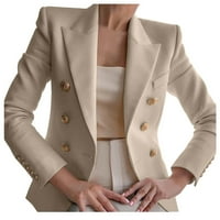 Ulični modni modni kaput Elegantni poslovni uredski radovi Ženska dama Solid gumb odijelo Jakna kaput