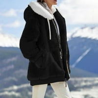 Zimske jakne za žene Ženske modne Soild Winter Loop plišani kaput sa dugim rukavima