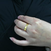 TK - IP zlatni prsten od nehrđajućeg čelika sa gornjim klasnim kristalom u jasnom veličini 5