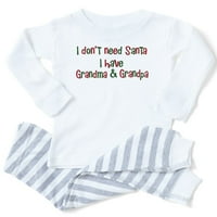 Cafepress - ne treba mi santa, imam baku djed novorođenče Bo - toddler dugih rukava pidžama set